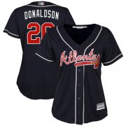 Wholesale Cheap Braves #20 Josh Donaldson Navy Blue Alternate Women's Stitched MLB Jersey
