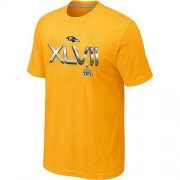 Wholesale Cheap Men's Baltimore Ravens 2012 Super Bowl XLVII On Our Way T-Shirt Yellow