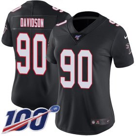 Wholesale Cheap Nike Falcons #90 Marlon Davidson Black Alternate Women\'s Stitched NFL 100th Season Vapor Untouchable Limited Jersey