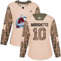 Wholesale Cheap Adidas Avalanche #10 Sven Andrighetto Camo Authentic 2017 Veterans Day Women's Stitched NHL Jersey
