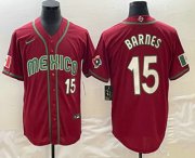 Wholesale Cheap Men's Mexico Baseball #15 Austin Barnes Number 2023 Red White World Classic Stitched Jersey