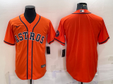 Wholesale Cheap Men's Houston Astros Blank Orange With Patch Stitched MLB Cool Base Nike Jersey