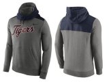Wholesale Cheap Men's Detroit Tigers Nike Gray Cooperstown Collection Hybrid Pullover Hoodie