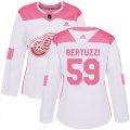 Wholesale Cheap Adidas Red Wings #59 Tyler Bertuzzi White/Pink Authentic Fashion Women's Stitched NHL Jersey