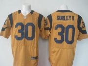 Wholesale Cheap Nike Rams #30 Todd Gurley II Gold Men's Stitched NFL Elite Rush Jersey