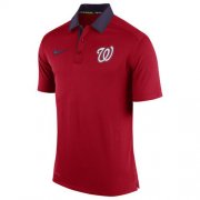 Wholesale Cheap Men's Washington Nationals Nike Red Authentic Collection Dri-FIT Elite Polo