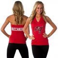 Wholesale Cheap Women's All Sports Couture Tampa Bay Buccaneers Blown Coverage Halter Top