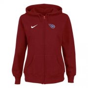Wholesale Cheap Nike Tennessee Titans Ladies Tailgater Full Zip Hoodie Red