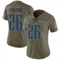 Wholesale Cheap Nike Titans #26 Kristian Fulton Olive Women's Stitched NFL Limited 2017 Salute To Service Jersey