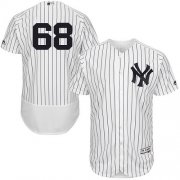 Wholesale Cheap Yankees #68 Dellin Betances White Strip Flexbase Authentic Collection Stitched MLB Jersey