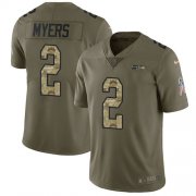 Wholesale Cheap Nike Seahawks #2 Jason Myers Olive/Camo Men's Stitched NFL Limited 2017 Salute To Service Jersey
