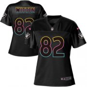 Wholesale Cheap Nike Raiders #82 Jason Witten Black Women's NFL Fashion Game Jersey