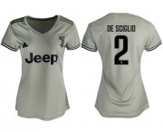 Wholesale Cheap Women's Juventus #2 De Sciglio Away Soccer Club Jersey