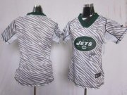 Wholesale Cheap Nike Jets Blank Zebra Women's Stitched NFL Elite Jersey