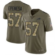 Wholesale Cheap Nike Bills #57 A.J. Epenesas Olive/Camo Men's Stitched NFL Limited 2017 Salute To Service Jersey