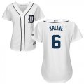 Wholesale Cheap Tigers #6 Al Kaline White Home Women's Stitched MLB Jersey