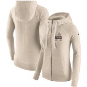 Wholesale Cheap Cleveland Browns Nike Women's Gym Vintage Full-Zip Hoodie Heathered Gray