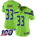 Wholesale Cheap Nike Seahawks #33 Jamal Adams Green Women's Stitched NFL Limited Rush 100th Season Jersey