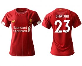 Wholesale Cheap Women\'s Liverpool #23 Shaqiri Red Home Soccer Club Jersey