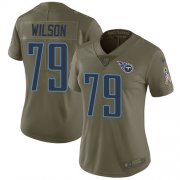 Wholesale Cheap Nike Titans #79 Isaiah Wilson Olive Women's Stitched NFL Limited 2017 Salute To Service Jersey