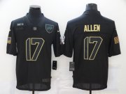 Wholesale Cheap Men's Buffalo Bills #17 Josh Allen Black 2020 Salute To Service Stitched NFL Nike Limited Jersey