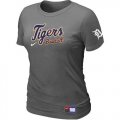 Wholesale Cheap Women's Detroit Tigers Nike Short Sleeve Practice MLB T-Shirt Crow Grey