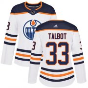 Wholesale Cheap Adidas Oilers #33 Cam Talbot White Road Authentic Women's Stitched NHL Jersey
