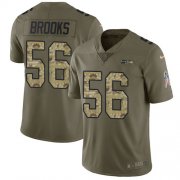 Wholesale Cheap Nike Seahawks #56 Jordyn Brooks Olive/Camo Youth Stitched NFL Limited 2017 Salute To Service Jersey