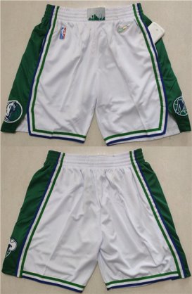 Wholesale Cheap Men\'s Dallas Mavericks White 75th Anniversary Shorts (Run Small)