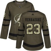 Cheap Adidas Lightning #23 Carter Verhaeghe Green Salute to Service Women's Stitched NHL Jersey