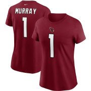 Wholesale Cheap Arizona Cardinals #1 Kyler Murray Nike Women's Team Player Name & Number T-Shirt Cardinal