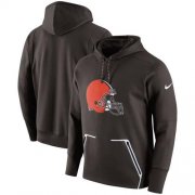 Wholesale Cheap Men's Cleveland Browns Nike Brown Champ Drive Vapor Speed Performance Pullover Hoodie