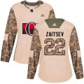 Wholesale Cheap Adidas Senators #22 Nikita Zaitsev Camo Authentic 2017 Veterans Day Women's Stitched NHL Jersey