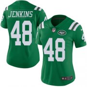Wholesale Cheap Nike Jets #48 Jordan Jenkins Green Women's Stitched NFL Limited Rush Jersey
