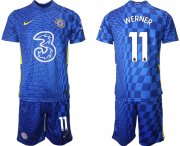 Wholesale Cheap Men 2021-2022 Club Chelsea FC home blue 11 Nike Soccer Jerseys1