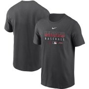 Wholesale Cheap Men's Cleveland Indians Nike Charcoal Authentic Collection Team Performance T-Shirt