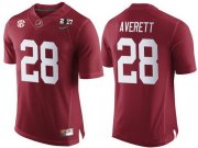 Wholesale Cheap Men's Alabama Crimson Tide #28 Anthony Averett Red 2017 Championship Game Patch Stitched CFP Nike Limited Jersey