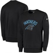 Wholesale Cheap Men's Carolina Panthers Nike Black Sideline Circuit Performance Sweatshirt