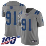 Wholesale Cheap Nike Colts #91 Sheldon Day Gray Men's Stitched NFL Limited Inverted Legend 100th Season Jersey