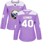 Wholesale Cheap Adidas Sabres #40 Robin Lehner Purple Authentic Fights Cancer Women's Stitched NHL Jersey