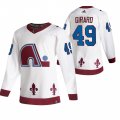 Wholesale Cheap Colorado Avalanche #49 Samuel Girard White Men's Adidas 2020-21 Reverse Retro Alternate NHL Jersey