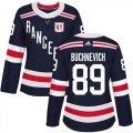Wholesale Cheap Adidas Rangers #89 Pavel Buchnevich Navy Blue Authentic 2018 Winter Classic Women's Stitched NHL Jersey