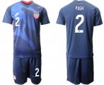 Wholesale Cheap Men 2020-2021 Season National team United States away blue 2 Soccer Jersey1