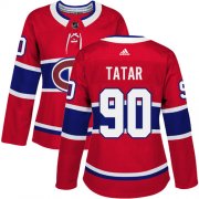 Wholesale Cheap Adidas Canadiens #90 Tomas Tatar Red Home Authentic Women's Stitched NHL Jersey