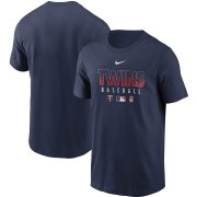 Wholesale Cheap Men's Minnesota Twins Nike Navy Authentic Collection Team Performance T-Shirt