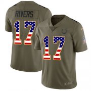 Wholesale Cheap Nike Colts #17 Philip Rivers Olive/USA Flag Men's Stitched NFL Limited 2017 Salute To Service Jersey