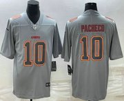 Wholesale Cheap Men's Kansas City Chiefs #10 Isiah Pacheco Gray Atmosphere Fashion Stitched Jersey