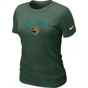 Wholesale Cheap Women's Nike Jacksonville Jaguars Heart & Soul NFL T-Shirt Dark Green