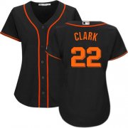 Wholesale Cheap Giants #22 Will Clark Black Alternate Women's Stitched MLB Jersey