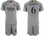 Wholesale Cheap Roma #6 Strootman Away Soccer Club Jersey